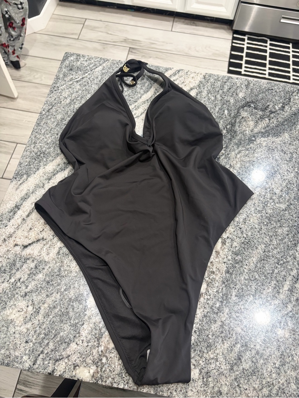 Victoria's Secret Black Halter One-Piece